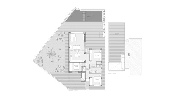 Villa floor plan, 3 bedrooms in SERENA BREEZE 3 No. 9 (2D)