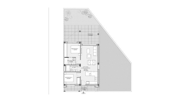 Property floor plan, 2 bedrooms in SERENA BREEZE 3 No. 5 (2D)