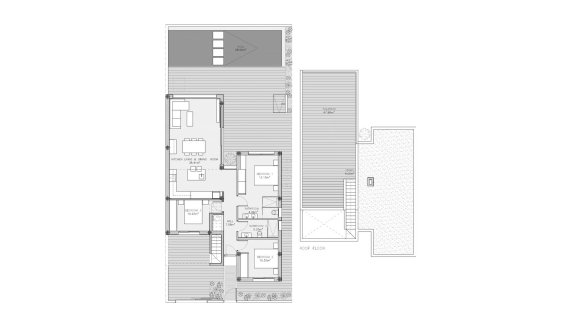Villa floor plan, 3 bedrooms in SERENA BREEZE 3 No. 8 (2D)