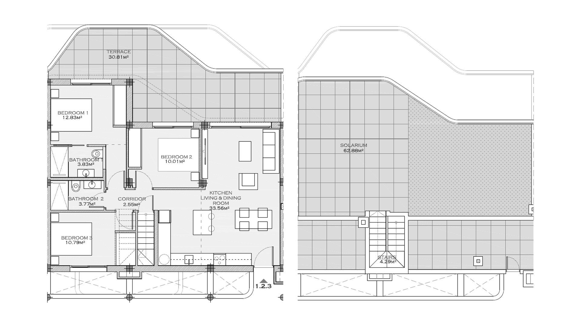 Apartment floor plan, 3 bedrooms in SERENA BREEZE 3 No. 6