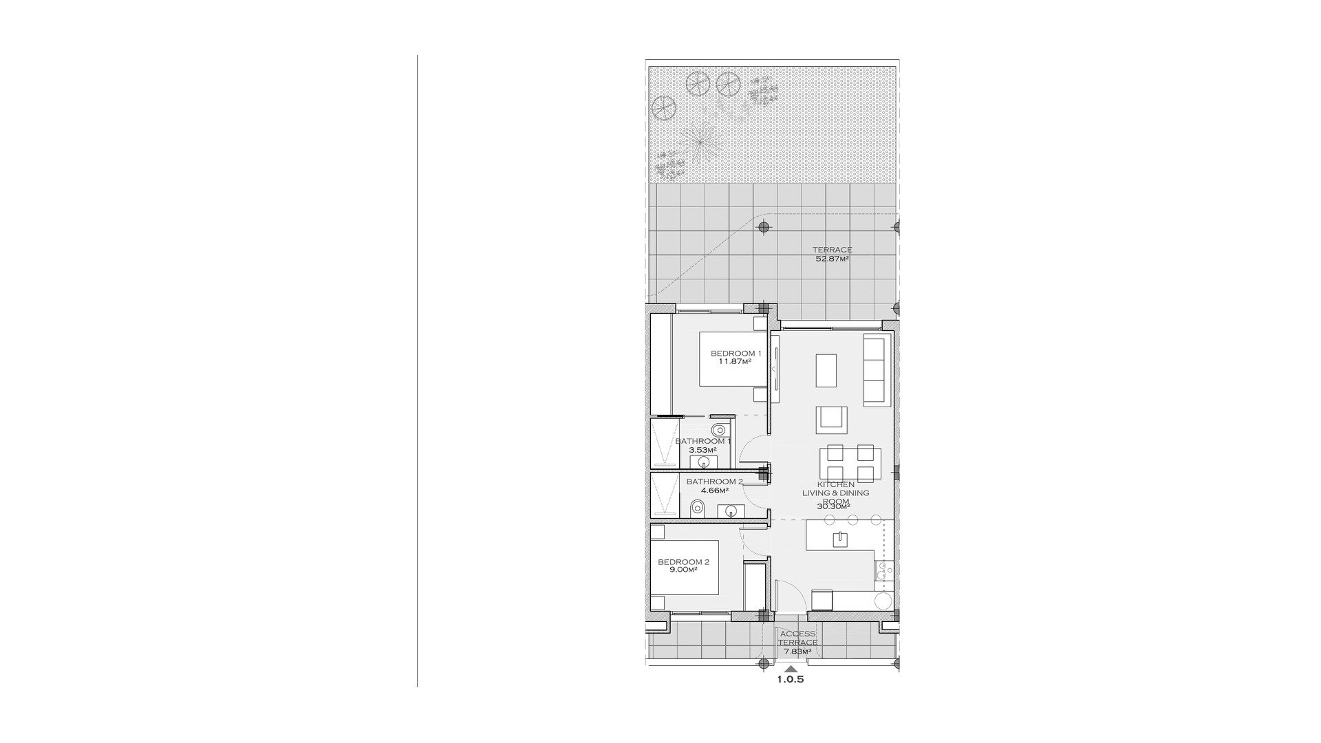 Apartment floor plan, 2 bedrooms in SERENA BREEZE 3 No. 3